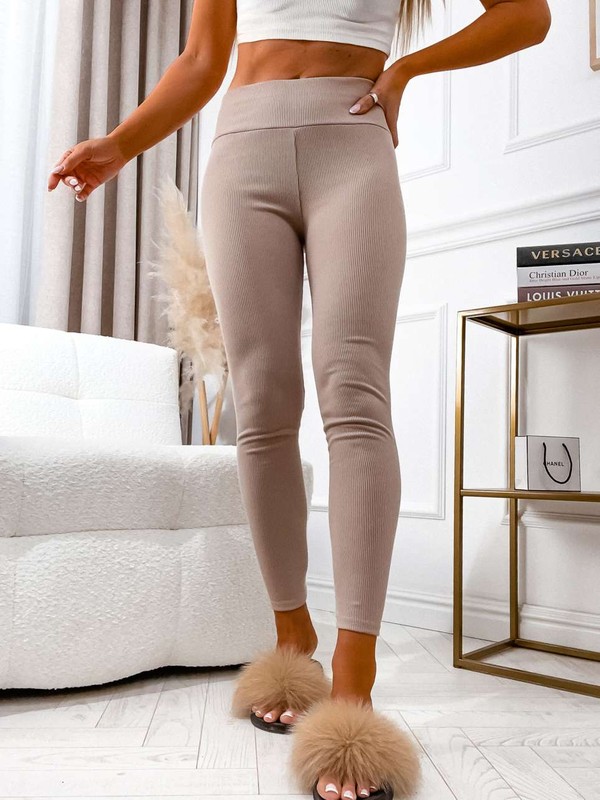 Legginsy z prążkowanej bawełny Comfort