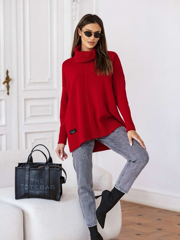 Sweter damski wełniany golf JOSE Madame Sue