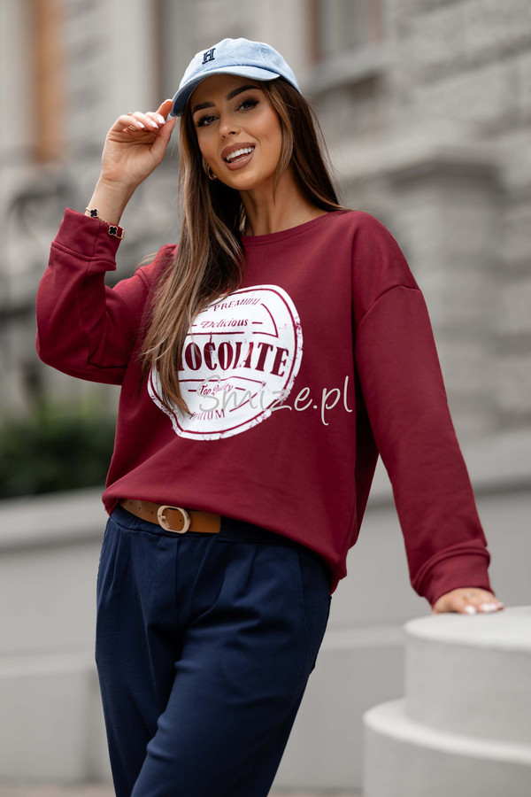 Bluza CHOCOLATE bordowy