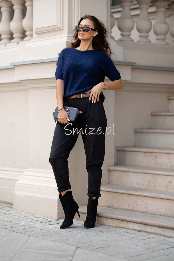 Chinosy spodnie damskie GLAMOUR czarne