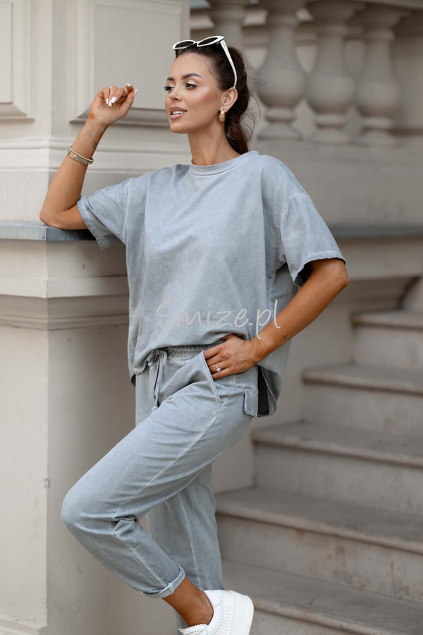 Bawełniany Komplet dresowy Spodnie i tshirt Wiya