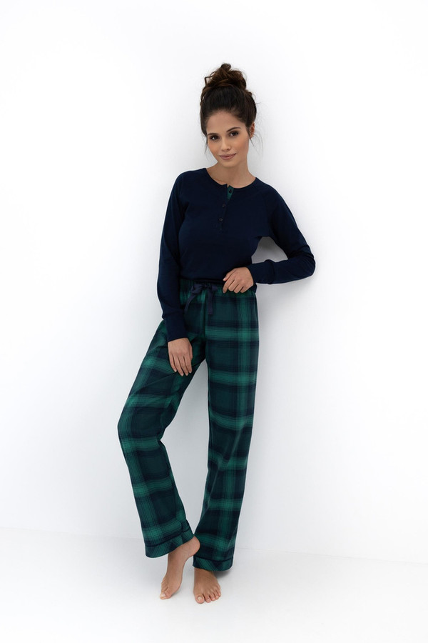 Piżama damska z długim rękawem i długimi spodniami - CASSANDRA, SENSIS