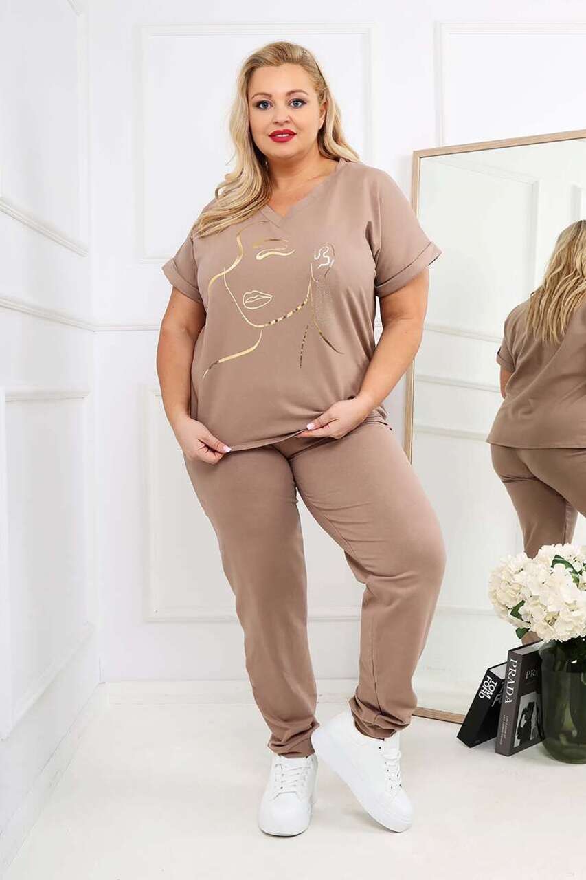 Bawełniany komplet be a women - Plus Size