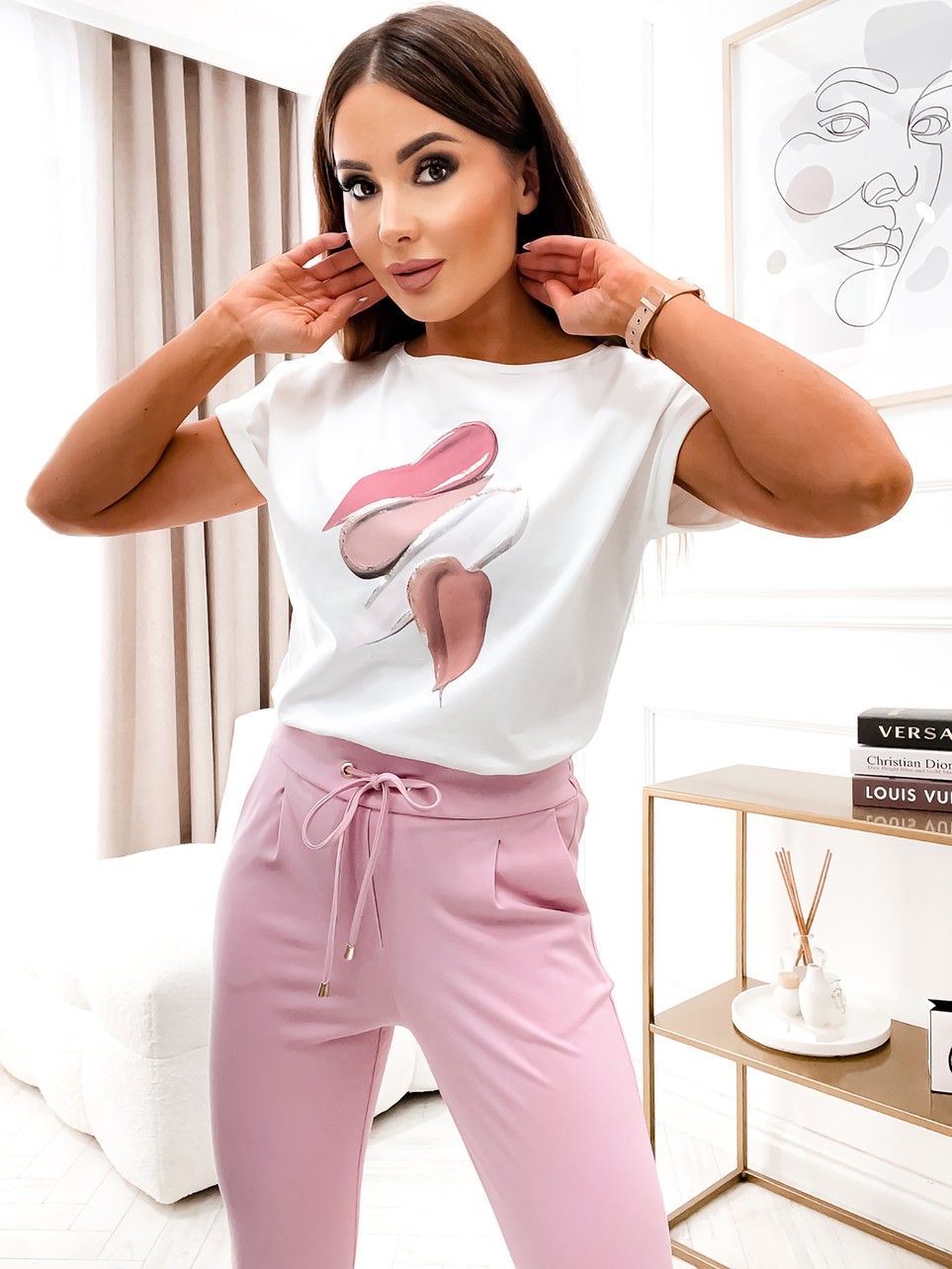 Tshirt Paint Colors MOKO Pudrowy Róż UBRANIA \ BLUZKI / TShirty