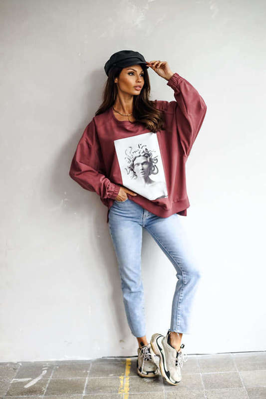 Bluza MEDUZA Me Gusta bordo