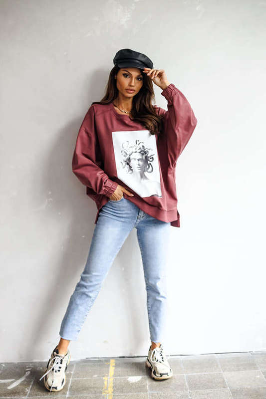 Bluza MEDUZA Me Gusta bordo