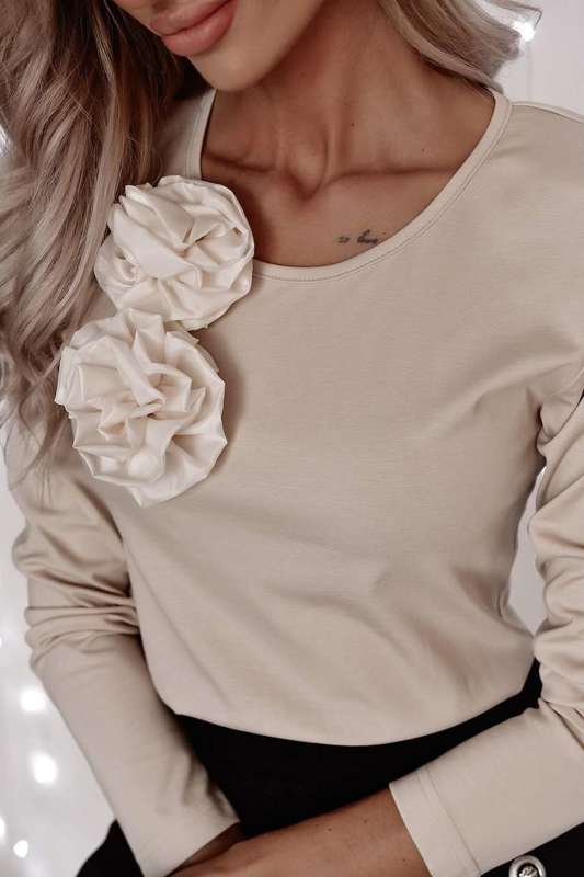 Bluzka z ozdobną różą 3D Rose Xana