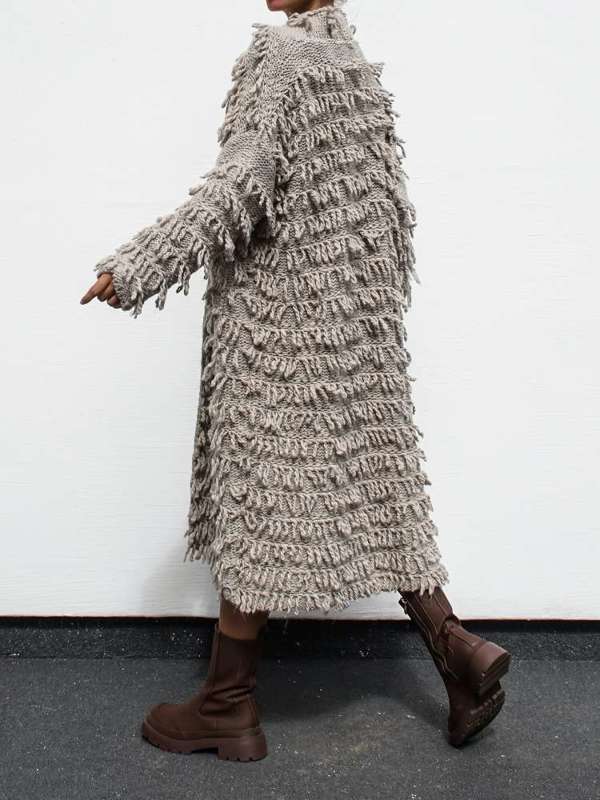 Długi Sweter z frędzlami JERONIMO Cocomore