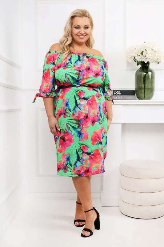 Sukienka typu hiszpanka Patrizia Exotic Plus Size