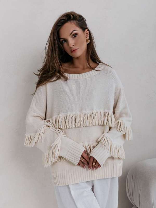 Sweter z frędzlami BOHO Cocomore 