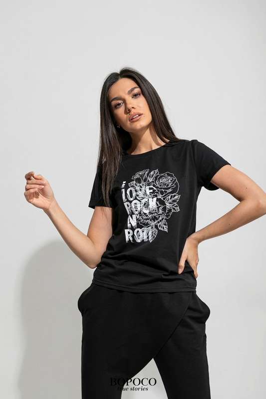 T-shirt BOPOCO Rock&Roll black