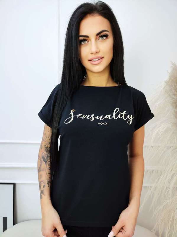 T-shirt Sensuality czarny
