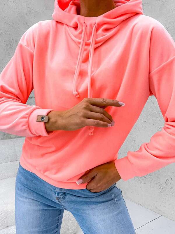 Welurowa bluza Hoodie