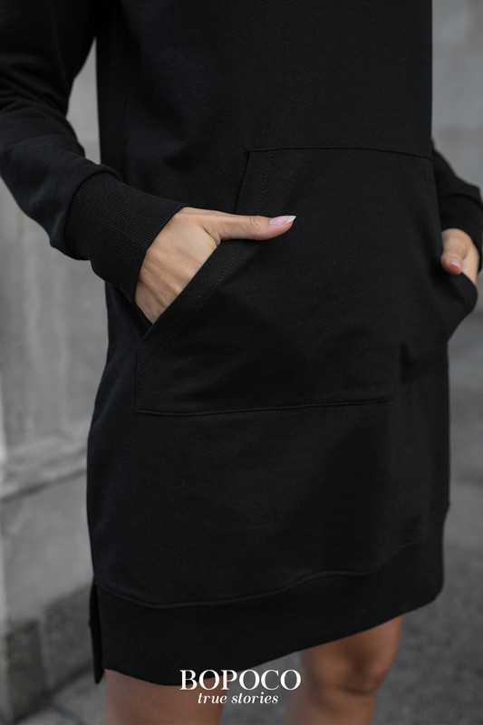 Dresowa Sukienka SUZI - BOPOCO / czarna