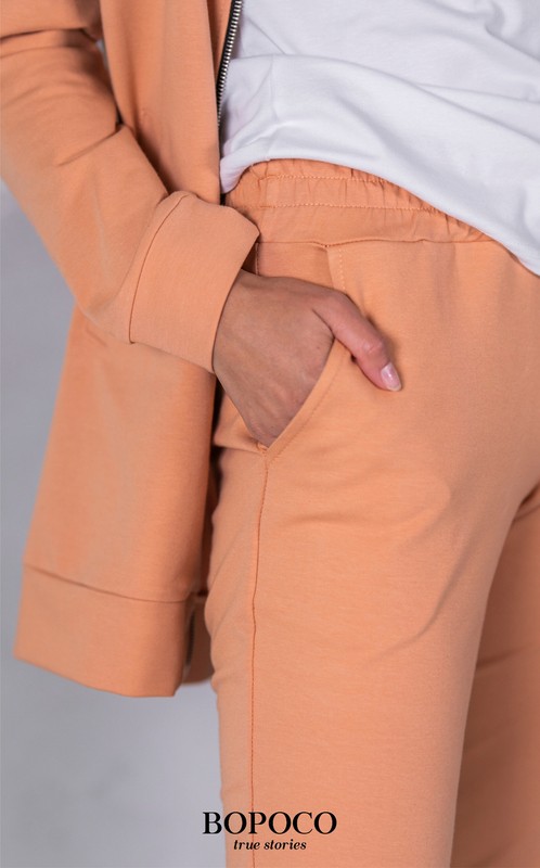 Spodnie dresowe BASIC BOPOCO pomarańczowe