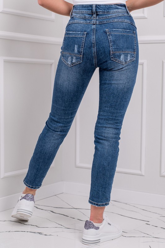 Spodnie jeansowe zapinane na guziki BLUE LAGOON