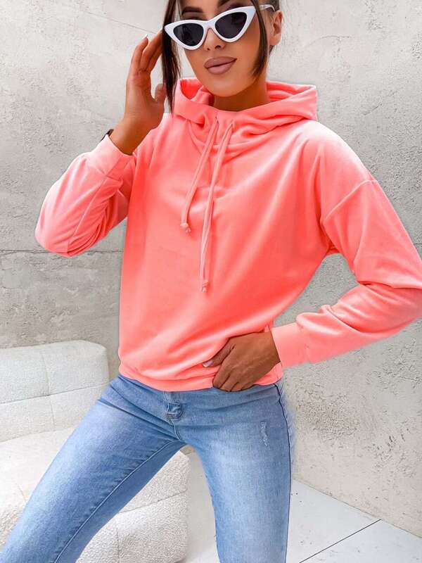 Welurowa bluza Hoodie